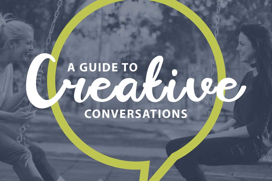 cover art for a guide to creative conversations