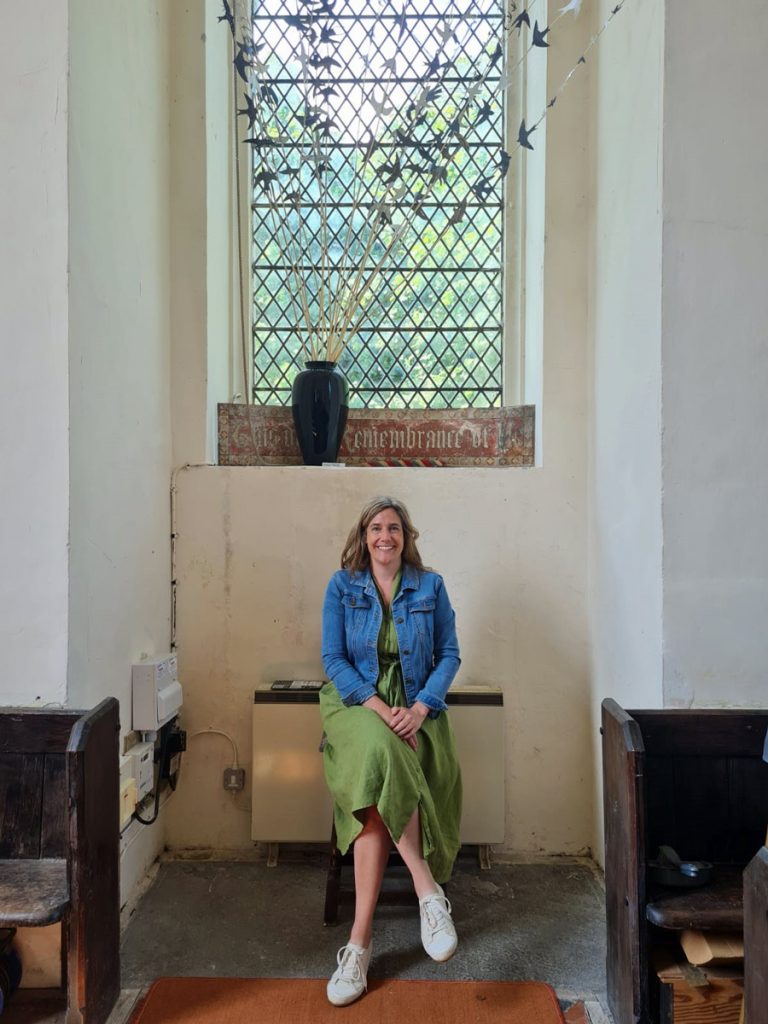 Sarah Carney in Foxcote church